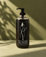 Load image into Gallery viewer, Aromatherapy Rosemary & Mint Charcoal Face + Body Wash 16oz.