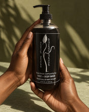 Load image into Gallery viewer, Aromatherapy Rosemary & Mint Charcoal Face + Body Wash 16oz.