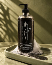 Load image into Gallery viewer, Aromatherapy Rosemary & Mint Charcoal Face + Body Wash 16oz.