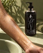 Load image into Gallery viewer, Aromatherapy Rosemary &amp; Mint Charcoal Face + Body Wash 16oz.
